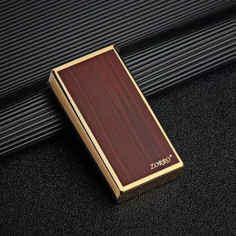 Zorro Automatic Lifting Brass Kerosene Lighter - front view