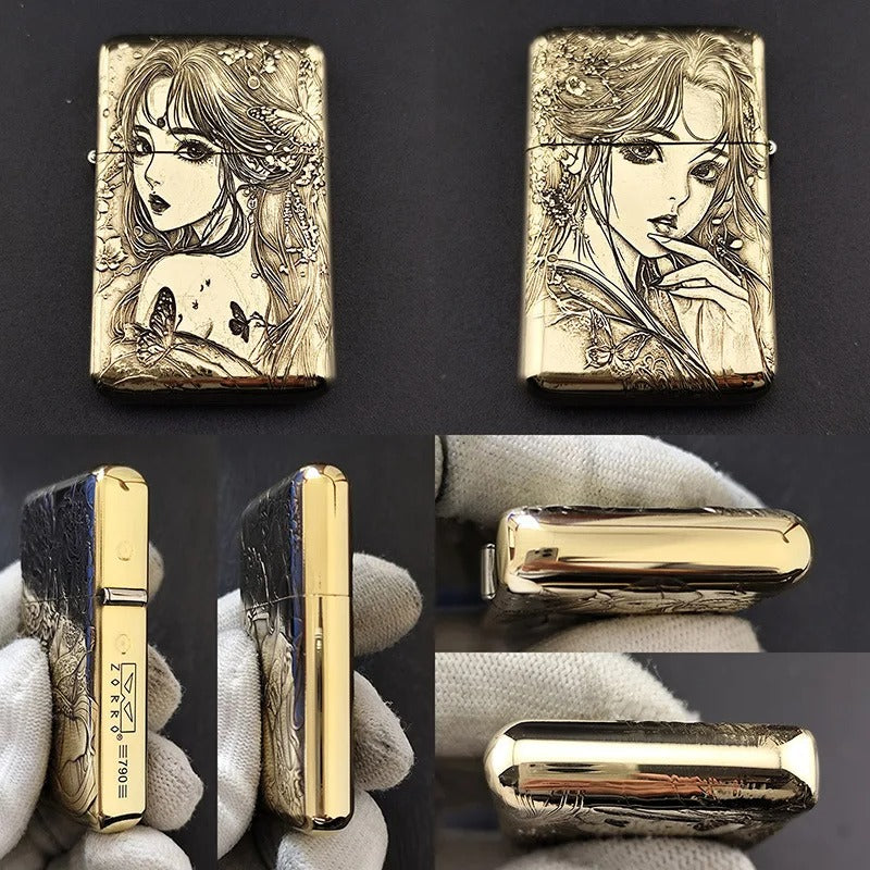 Zorro Zaki Ram Brass Relief Kerosene Lighter - view 10