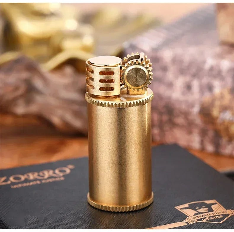 Zorro Mini Pure Copper Flint Lighter - closeup