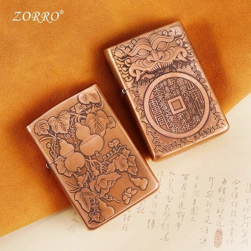 Zorro Z902S Purple Copper Armor Lighter - alternate angle