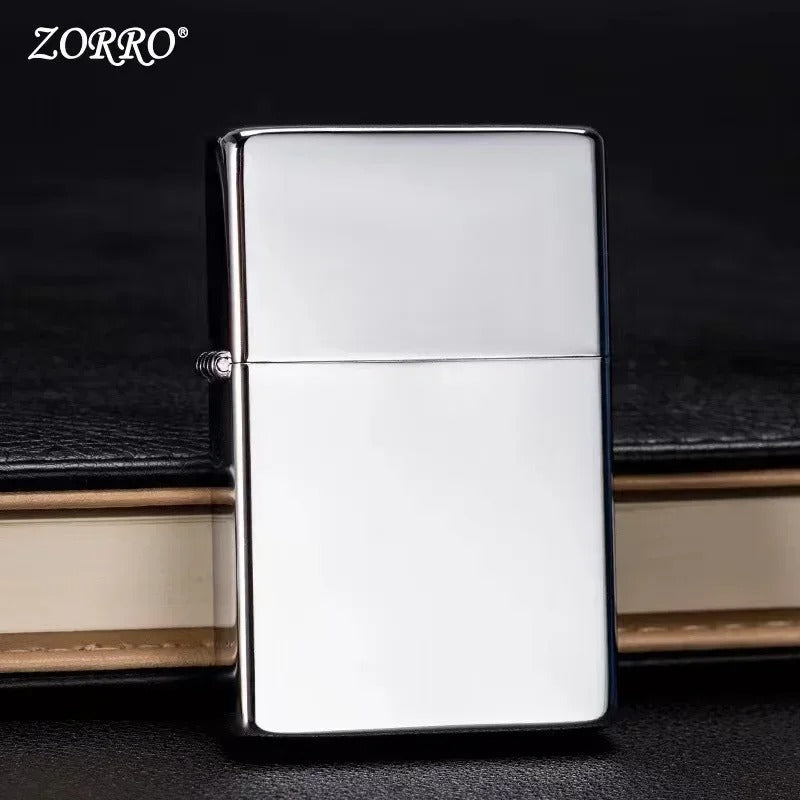 Zorro Slim Brass Windproof Kerosene Lighter - alternate angle